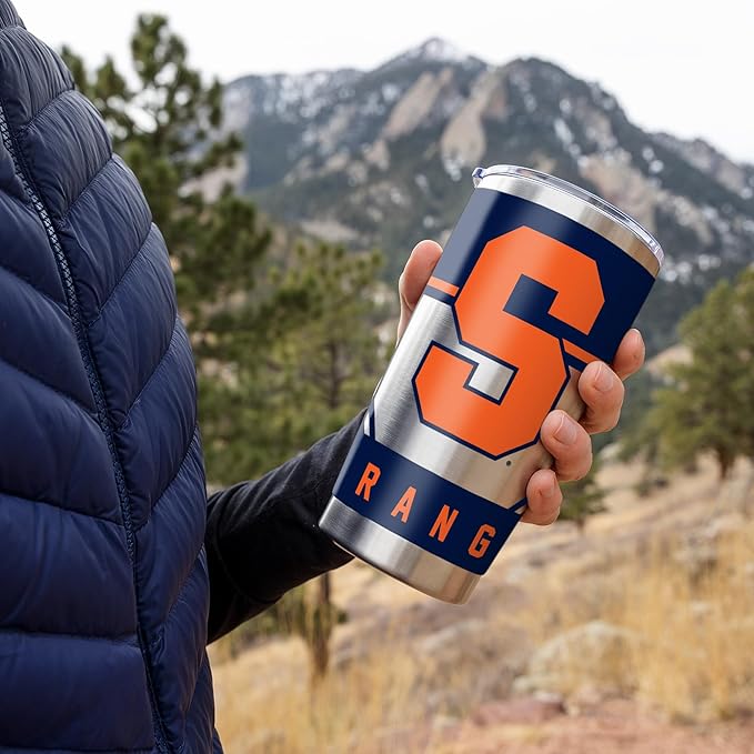 Rico Industries NCAA 20oz Stainless Steel Tumbler with Lid - Great For Coffee, Tea, Water or Cocktails