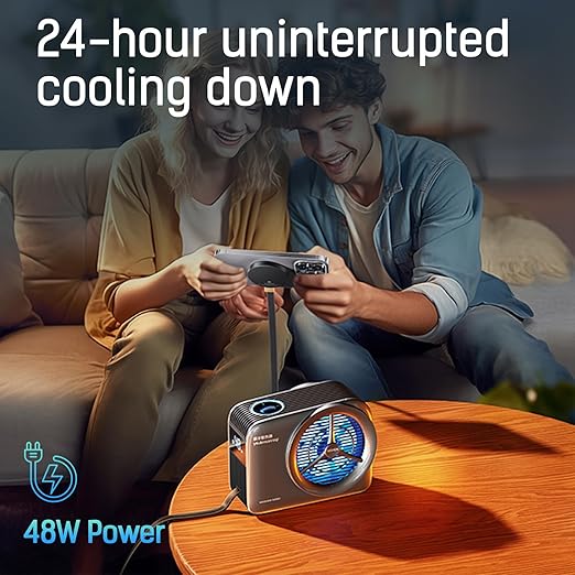 Magnetic Phone Cooler, Phone Cooler Phone, pad Cooler, Phone Radiator with Liquid Cooling,Freeze in 15s, noiseless Cooling,for Phone/Tablet/Pad (Don't Support Wireless Charging)