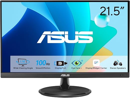 ASUS VP229QF 22 Inch 1080P 100Hz Eye Care Gaming Monitor, HDMI, DisplayPort