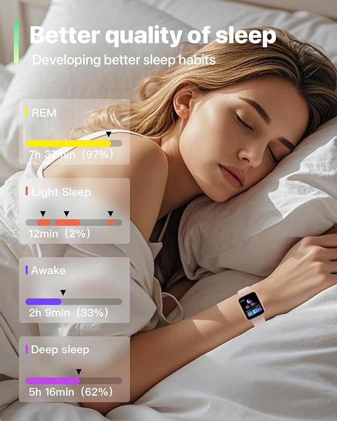 Smart Watches for Women Men, 1.83" HD 2025 Smartwatch with 100 Sports Modes, Heart Rate/Sleep Monitor, IP68 Waterproof, Bluetooth Call & Music Control for iPhone/Android