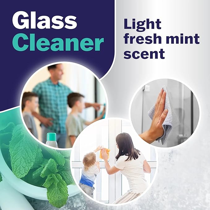 Glass Cleaner, Safe and Effective Natural Glass Cleaner, 14 oz Continuous Spray Can