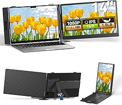 Laptop Screen Extender 14", FHD 1080P Portable Monitor for Laptop, Light Monitor Extender Plug&Play, IPS Display Computer Monitor for Laptop 13-17” (Screen Length: 11.81"-16.14") for Travel Work