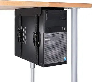 Penn Elcom Under-Desk Computer Mount, Adjustable Straps Fit up to 71 Inches - PC Tower Holder