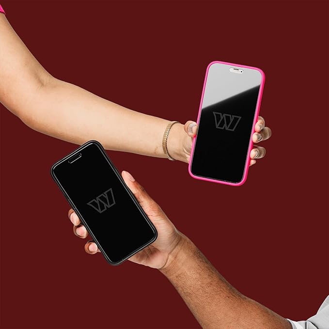 NFL Washington Commanders Privacy Screen Protector for iPhone 16 Pro with Disappearing Logo - Scratch-Resistant and Easy-to-Install Screen Protectors (Includes Installation Tray)