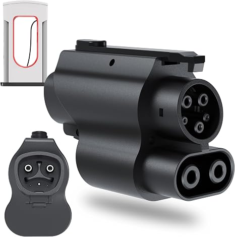 RUTU NACS to CCS Adapter, MAX 500A 1000V, Fast Charge CCS1 EV at Tesla V3/V4 Superchargers, Compatible with Rivian, Ford, GM EVs and More