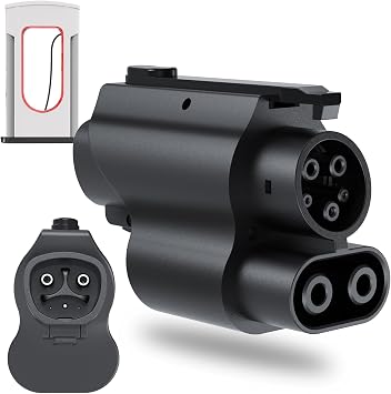 RUTU NACS to CCS Adapter, MAX 500A 1000V, Fast Charge CCS1 EV at Tesla V3/V4 Superchargers, Compatible with Rivian, Ford, GM EVs and More