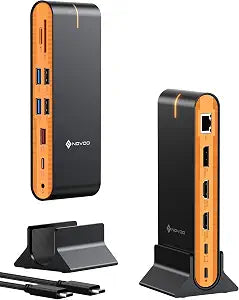 NOVOO 15 in 1 Laptop Docking Station Dual Monitor, 8K DP & Dual 4K HDMI - Image 1