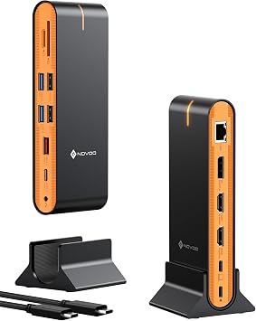 NOVOO 15 in 1 Laptop Docking Station Dual Monitor, 8K DP & Dual 4K HDMI - Image 2