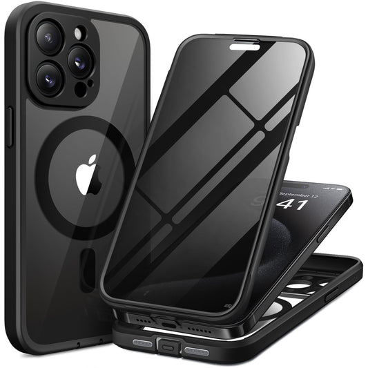 TIESZEN for iPhone 15 Pro Case, Compatible with MagSafe, Black
