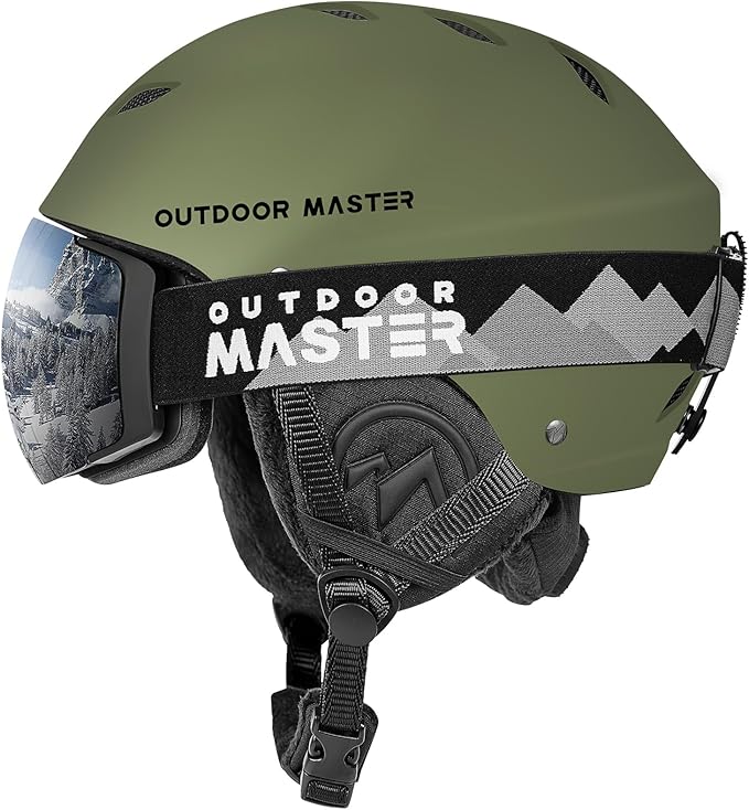 OutdoorMaster Kelvin Ski & Snowboard Helmet Set with Goggles for Men, Women & Youth