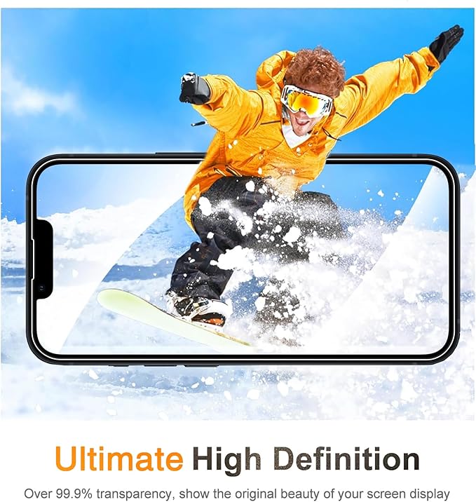 Wiaocit 3 Pack Tempered Glass Screen Protector for iPhone 14 with 3 Pack Camera Lens Protector, 9H Hardness, Bubble Free, Case Friendly