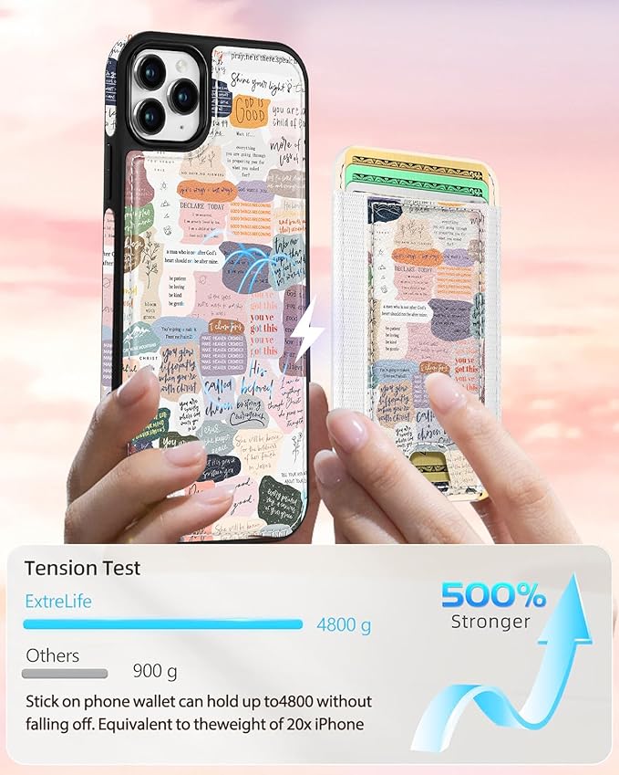 Shorogyt for iPhone 11 Pro Case Wallet - Fits 5 Cards, Compatible with Magsafe Detachable Magnetic Credit Card Holder Leather Cardholder Cute Phone Cover Women Girls for Apple 11Pro, Collage