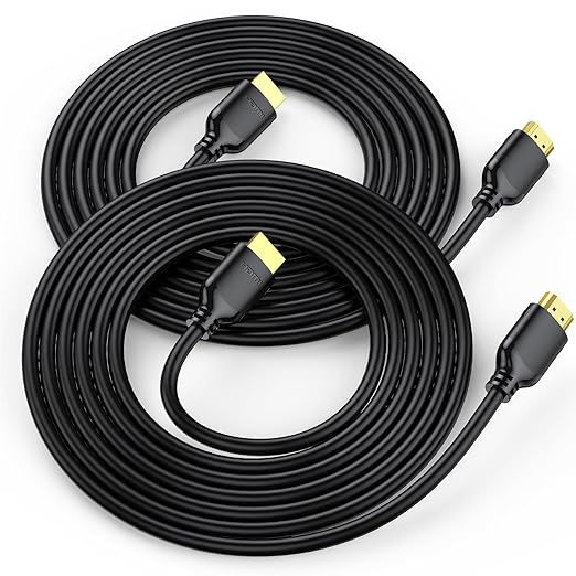 4K HDMI Cable 3FT 2-Pack, High Speed HDMI to HDMI Cable 3 Feet HDMI 2.0 Cord Supports 4K@60Hz, 2K, 1080P, HDCP 2.2, HDR, 3D, ARC & Ethernet for HDTV, Laptop, Monitor, PS5, Xbox