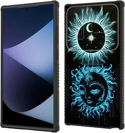 for Galaxy S26 Ultra Case Built in Slide Camera Lens Cover,Heavy Duty Shockproof Protection Dual Layer Case for Samsung Galaxy S26 Ultra 6.9" 2026,Sun Moon