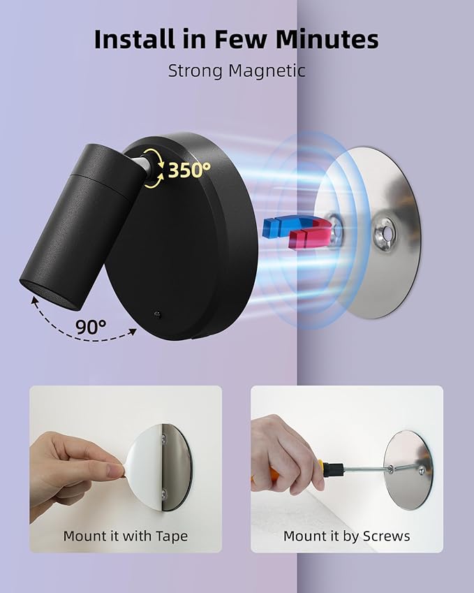 EZVALO RGB Spotlights Indoor with Remote, 5500mAh Rechargeable Picture Lights, DIY Mode & 83 Color Changing Uplighting, Wireless Mini Accent Lighting for Christmas Gift.(2Pack-Black)