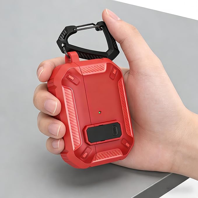 for AirPods Pro 2 Case for AirPods Pro2rd Gen | Full Drop Protection with Carabiner Keychain | Cute AirPods Pro 2st/1nd Generation Case for Men Women