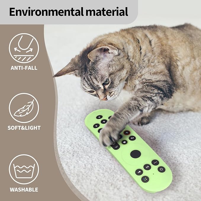 Hi Color Silicone Cover for XR100 Xfinity Xumo Stream Box Remote Cover Xumo Streaming Box Remote Case Shockproof Anti-Slip Silicone Sleeve with Lanyard (Glow Green)