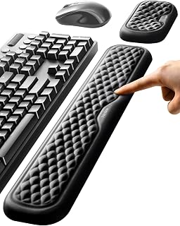 Vaydeer Wrist Rest for Keyboard and Mouse, Computer Ergonomic Wrist Support Pad, Soft Memory Foam Arm Cushion for Desk, Palm Hand Office Laptop Typing - Image 1