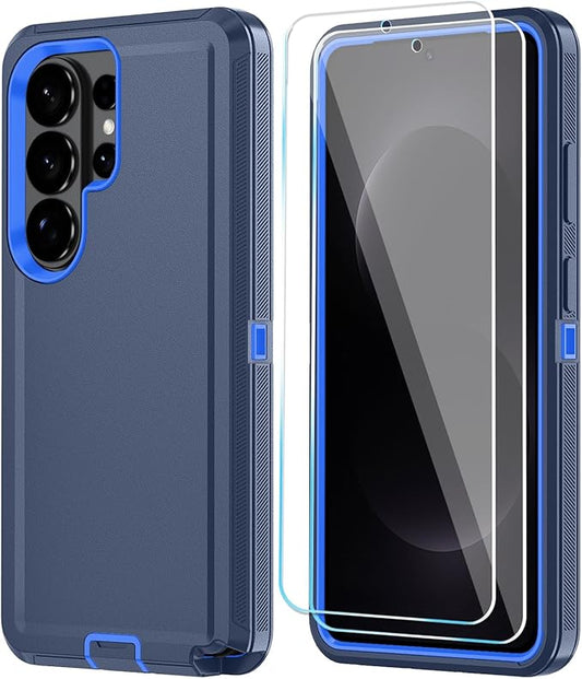 ONOLA Phone Case for Samsung Galaxy S26 Ultra Case with HD Screen Protector, Heavy Duty Shockproof & Dropproof 3-Layer Cover Phone Case for Galaxy S26 Ultra 6.9'',DarkBlue