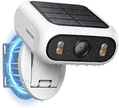 Solar Security Camera Wireless Outdoor, 2.4GHz 5GHz Dual Band WiFi Camera, Magnetic Folding Mount, AI Human/Vehicle Detection, Full Color Night Vision, Siren, 2-Way Talk for Home Garage Yard - Image 2