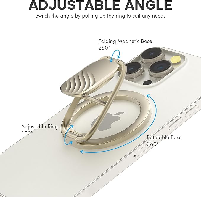Allengel for Husband Magnetic Phone Grip Ring Holder for MagSafe, Magnet Cell Phone Grip Stand Finger Ring Kickstand Magnetic Compatible with iPhone 16 Pro Max 15 14 13 12 MagSafe