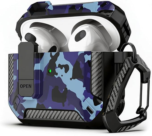 for AirPods Pro 2 Case for AirPods Pro2rd Gen | Full Drop Protection with Carabiner Keychain | Cute AirPods Pro 2st/1nd Generation Case for Men Women