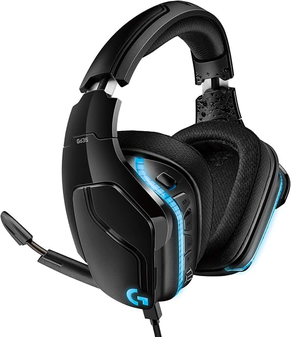 Logitech G635 DTS, X 7.1 Surround Sound LIGHTSYNC RGB PC Gaming Headset