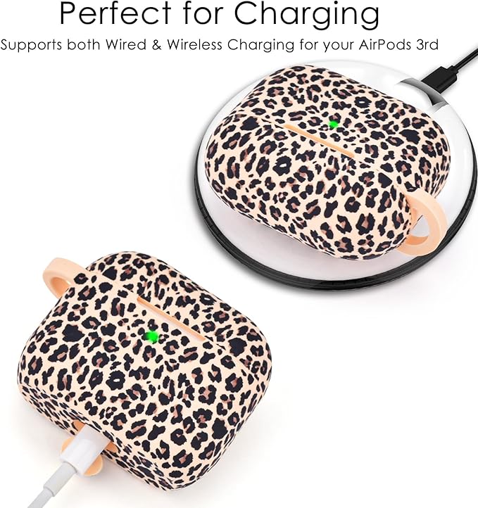 VISOOM Case for Airpods 3 Pink Airpods 3rd Cases 2021 Silicone for iPod 3 Earbuds Case Cover Women Wireless Charging Case with Accessories Girl Bling Keychain for Apple Ear Buds 3rd Generation