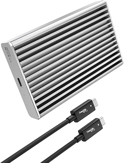 ANYOYO NVMe M.2 SSD Enclosure, 40Gbps NVMe Enclosure Up to 8TB SSD, Tool-Free Aluminum Case with Triple Fins Heat Dissipation, Compatible with Thunderbolt 3/4 & USB4/3.2/3.1/3.0/2.0 M1 M2 Pro/Max