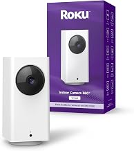Roku Indoor Camera 360° for Home Security - Security Camera with 1080p HD Color Night Vision, Compatible with Alexa & Google, Motion Detection & Tracking - Pan & Tilt (Renewed) - Image 1