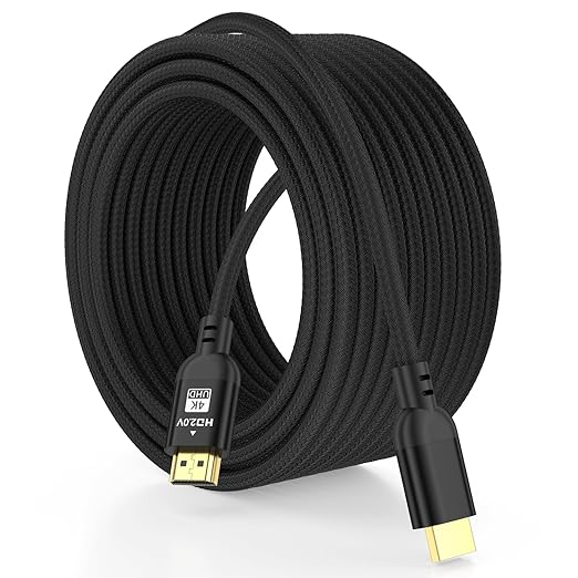 Diyanisly 4K Long Hdmi Cable 30FT Ultra, High Speed HDMI 2.0 Cable, Support 4K@60Hz, 3D ARC, Ethernet Audio Video Return HDMI Cord for Xbox PS4/PS5 Roku TV UHD TV Monitor Laptop PC etc (Braided,Black)