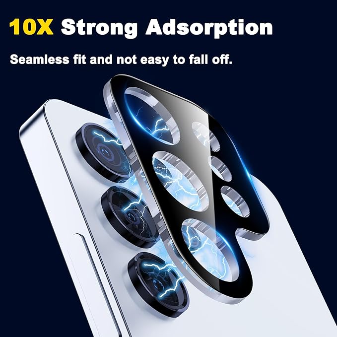 YWXTW 3 Pack Camera Lens Protector for Samsung Galaxy S25 Ultra 6.8 Inch, 9H Tempered Glass Ultra HD [No Impact on Night Shots] S25 Ultra Lens Protector, Anti-Scratch No Bubbles