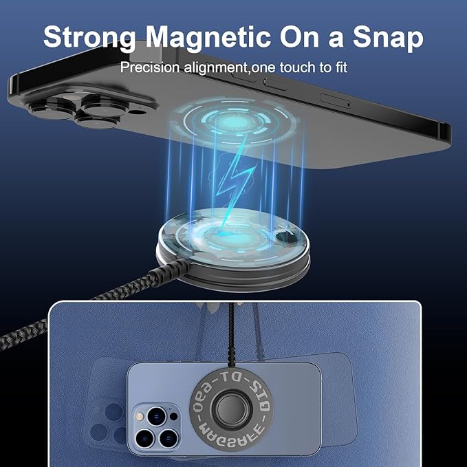 Qi2 Magnetic Wireless Charger for iPhone 17/16/15/14/13/12, 15W Fast MagSafe Compatible Charging Pad & Stand, Strong Magnetic Wireless Charging Station with 25W PD Adapter for iPhone & AirPods