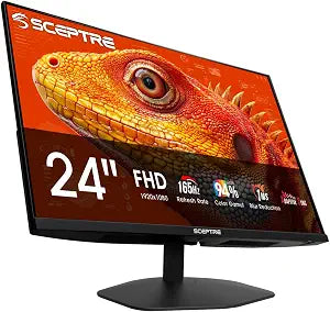 New! Sceptre 24-inch Prime Gaming Monitor DisplayPort x2 165Hz HDMI x2 165Hz Build-in Speakers, Machine Black 2027 (E248B-FW165T Series) - Image 1