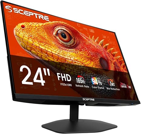 New! Sceptre 24-inch Prime Gaming Monitor DisplayPort x2 165Hz HDMI x2 165Hz Build-in Speakers, Machine Black 2027 (E248B-FW165T Series) - Image 5