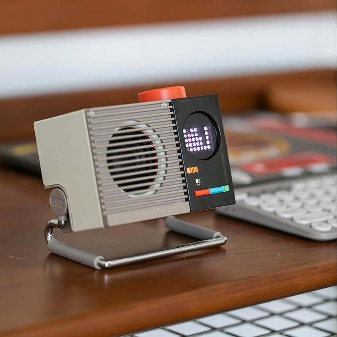 N200 Bluetooth Speaker, TWS Pairing, Retro Speakers for Home,Desktop,Small Wireless Portable,8H Playtime,Gifts Ideas,White