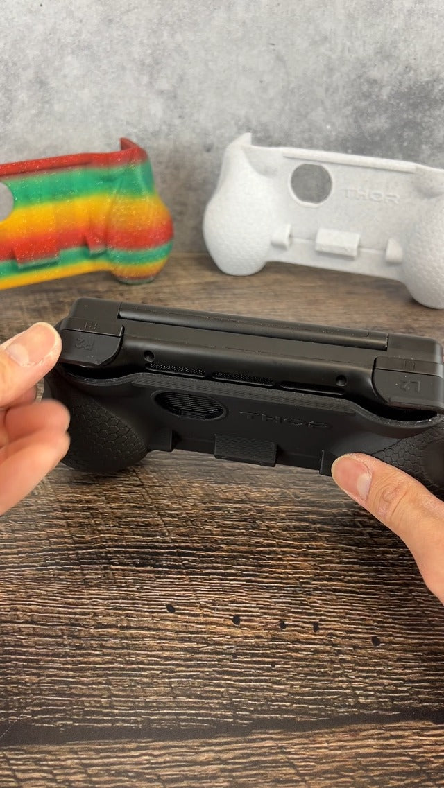 MunnyGrubbers - Ergonomic Grip Compatible with AYN Thor, Video Game Controller Grip with Foam Inserts, Includes Extendable 4 inch Stylus - (Mage Purple)