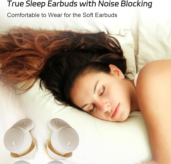 LOBKIN Sleep Earbuds,Wireless Bluetooth Noise Blocking Sleeping Headphones for Sleeping