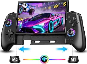 Wireless Switch Controller for Nintendo Switch, Switch OLED, Switch 2 Console, Rechargeable Pro Controller with LED Lighting, Turbo, Motion Control, Stretchable Switch Handheld Joypad, Ergonomic Grip - Image 1