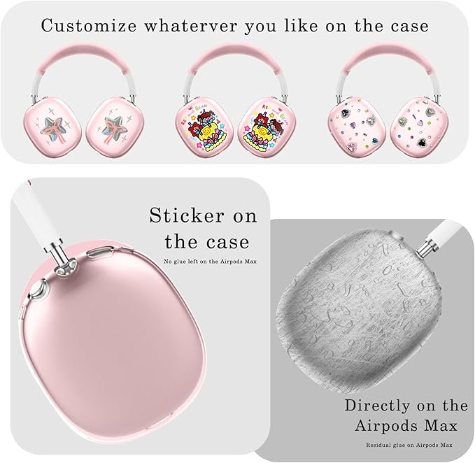for AirPods Max case Cover,Anti-Scratch Ear Pad Case Cover/Ear Cups Cover/Headband Cover for AirPods Max. Clear Soft TPU and Silicone,Skin Scratch Proof.