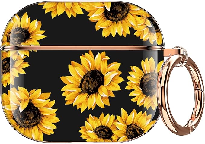 Maxjoy for AirPods 3rd Generation Case, Compatible with Apple AirPods 3rd Charging Case, Yellow Flowers