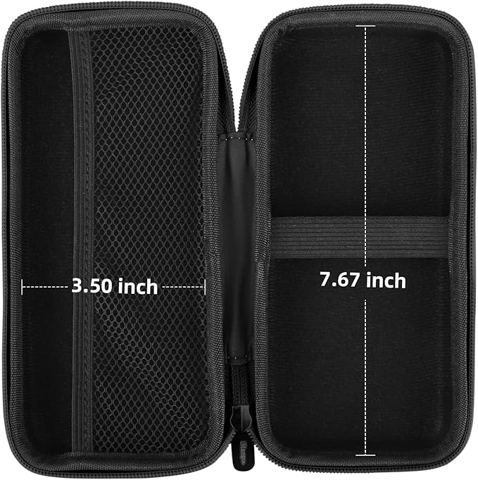 iMangoo Travel Essential Electronics Organizer Charger Case, Shockproof Dual Zipper Power Bank Cables Tech Accessories Pouch Purse, Men & Women Travel Must Have Storage Bag, 8.5x4.5x2 inch Black