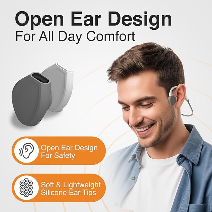 Puro Sound Labs PuroFree Bone Conduction Headphones – Bluetooth 5.3 with Built-in Mic, Sweatproof & IPX5 Waterproof, 6-Hour Battery Life, Lightweight Open Ear Headphones for Running, Sport & Fitness