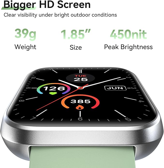 Smart Watches for Women Men (Android/iPhones), 120+ Sport Modes Fitness Tracker Watch with SpO2/Heart Rate Monitor, Steps/Sleep Tracker, 1.85" HD Smart Watch with Bluetooth Calls/Messages