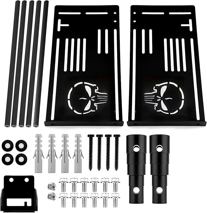 Wall Mount Storage Luggage Rack/Tour Trunk Pack Pak for Harley Touring, Road King, Road Glide, Electra Glide, Street Glide, Sportster, Softail, Dyna Models(Luggage Rack-3)