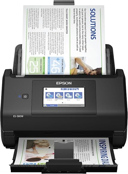 Epson Workforce ES-580W Wireless Color Duplex Desktop Document Scanner