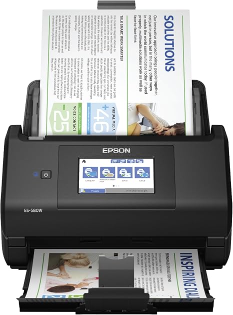 Epson Workforce ES-580W Wireless Color Duplex Desktop Document Scanner