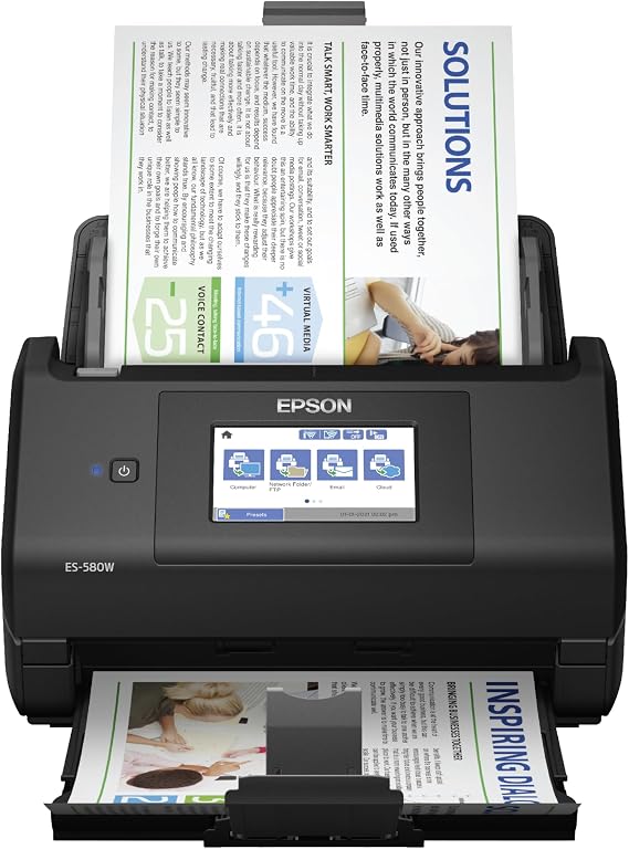 Epson Workforce ES-580W Wireless Color Duplex Desktop Document Scanner