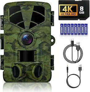 Trail Camera 4K 48MP WiFi Night Vision Trigger Waterproof Game Cam Outdoor