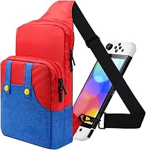 Vadaxx Cute Travel Bag for Nintendo Switch/2/Lite/OLED, Small Sling Portable Waterproof Backpack Carrying Crossbody Shoulder Chest Gaming Bag Case for NS SD Console Dock Joy-Cons Accessories Storage - Image 1